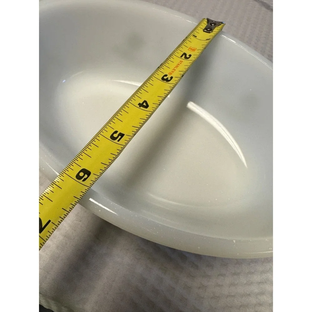 Vintage Glasbake Green Crazy Daisy Casserole Dish J235 Oval 1 QT‎ USA